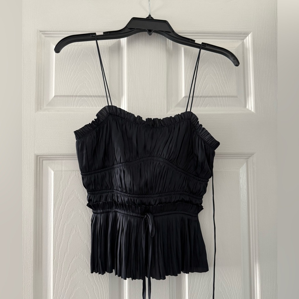 Ulla Johnson Silk Navy Blue Top